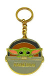 Star Wars The Mandalorian & Baby Yoda / The Child Metal Enamel Fill Keychain Key Ring Organizer