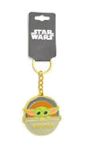 Star Wars The Mandalorian & Baby Yoda / The Child Metal Enamel Fill Keychain Key Ring Organizer