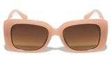 Thick Bold Frame Womens Slim Rectangular Modern Luxury Sunglasses