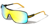 Khan Shield Aviator Wrap Around One Piece Lens Luxury Sunglasses