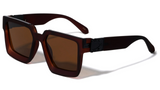 Soft Rubber Coated Sleek Oversized Thick Bold Square Luxury Sunglasses