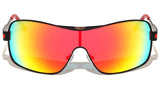 Khan Shield Aviator Wrap Around One Piece Lens Luxury Sunglasses