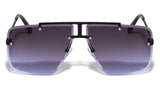 Luxury Elite Rimless Square Aviator Sunglasses