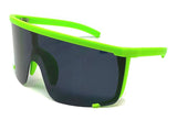 Oversized Rimless One Piece Shield Lens Wrap Around Sport Sunglasses