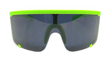 Oversized Rimless One Piece Shield Lens Wrap Around Sport Sunglasses