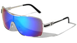 Khan Shield Aviator Wrap Around One Piece Lens Luxury Sunglasses