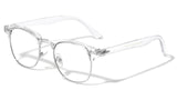 Transparent Horn Rimmed Square Classic Retro Sunglasses with Clear Lenses