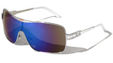 Khan Shield Aviator Wrap Around One Piece Lens Luxury Sunglasses