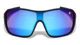 Khan Soft Rubber Oversized Shield Wrap Around Sunglasses