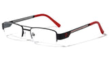 Khan Slim Half Rim Semi Rimless Rectangular Clear Lens Eyeglasses