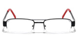 Khan Slim Half Rim Semi Rimless Rectangular Clear Lens Eyeglasses