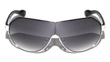 Khan Sport One Piece Shield Lens Wrap Around Aviator Luxury Sunglasses