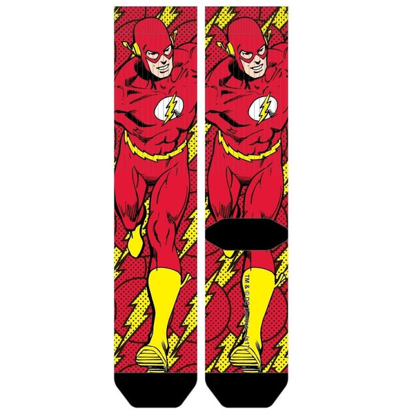 DC Comics Justice League The Flash Retro Sublimated Mens Crew Socks
