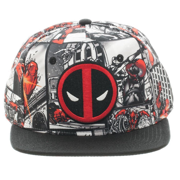Marvel Comics Deadpool Comic Book Panels Sublimated Snapback