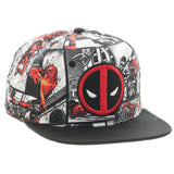 Marvel Comics Deadpool Comic Book Panels Sublimated Snapback