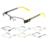 Khan Slim Half Rim Semi Rimless Rectangular Clear Lens Eyeglasses