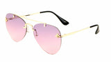 Small 3D Killer Bee Luxury Rimless Aviator Sunglasses