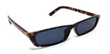 Slim Rectangular Minimal Classic Casual Mod Sunglasses