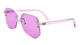 Wynwood Oversized Rimless Square Geometric Luxury Aviator Sunglasses