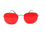 Metal Wire Frame Round Aviator Sunglasses