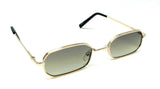 Slim Rectangular Geometric  Classic Luxury Aviator Sunglasses