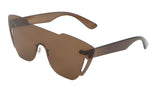 Sobe Rimless Shield Mono One Piece Lens Futuristic Sunglasses