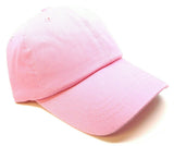 Solid Plain Blank Cotton Twill Adjustable Curved Bill Dad Hat