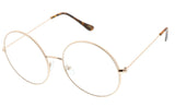 Oversized Round Luxury John Lennon Hippie Sunglasses w/ Clear Lenses