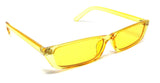Slim Rectangular Minimal Classic Casual Mod Sunglasses
