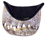 Black Sublimated Print Bill Strapback Hat