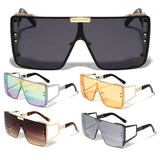 XL Oversized One Piece Floating Lens Shield Aviator Luxury Sunglasses