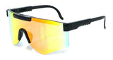Pensacola Semi Rimless Wrap Around One Piece Shield Lens Sporty Sunglasses