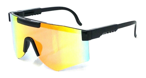 Pensacola Semi Rimless Wrap Around One Piece Shield Lens Sporty Sunglasses