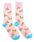 Fine Fit Casual Fast Food Snack Pattern Knit Crew Socks