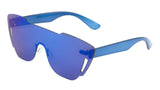Sobe Rimless Shield Mono One Piece Lens Futuristic Sunglasses