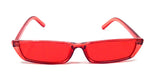 Slim Rectangular Minimal Classic Casual Mod Sunglasses