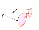 Metal Wire Frame Round Aviator Sunglasses