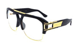 Gazelle B-Boy Hip-Hop Oversized Retro Square Luxury Aviator Sunglasses