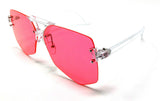 Wynwood Oversized Rimless Square Geometric Luxury Aviator Sunglasses