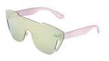 Sobe Rimless Shield Mono One Piece Lens Futuristic Sunglasses