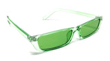 Slim Rectangular Minimal Classic Casual Mod Sunglasses