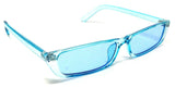 Slim Rectangular Minimal Classic Casual Mod Sunglasses