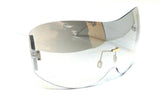 Alps Rimless Oversized Shield Mono Lens Futuristic Retro Sunglasses