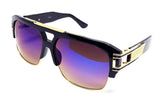Gazelle B-Boy Hip-Hop Oversized Retro Square Luxury Aviator Sunglasses