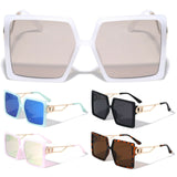 Womens XL Oversized Square Luxury Aviator Sunglasses