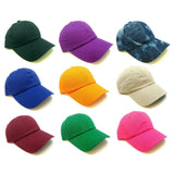 Solid Plain Blank Cotton Twill Adjustable Curved Bill Dad Hat