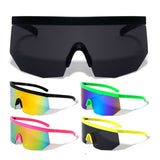 XL Oversized Semi Rimless Shield Wrap Face Sport Sunglasses
