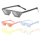 Thug Life Meme Emoji Pixelated Rimless Sunglasses