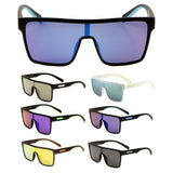 Futuristic Polarized Shield Square Aviator Sunglasses