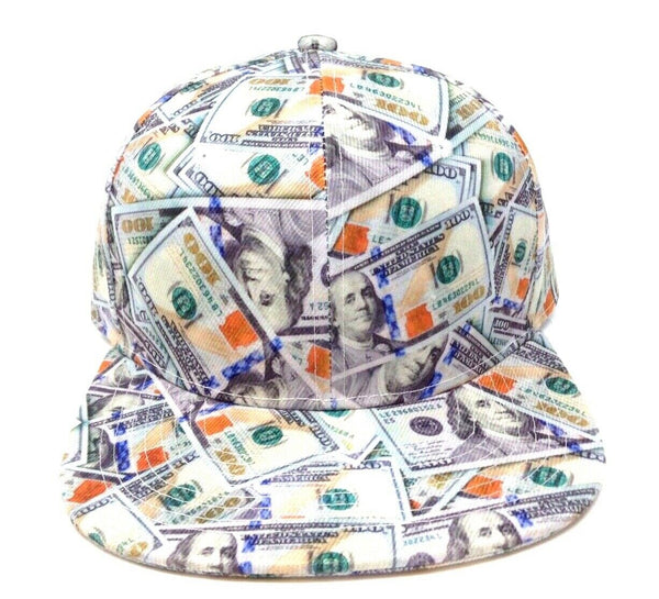 Cash Money New Hundreds $100 Bills All Over Print Flat Bill Snapback